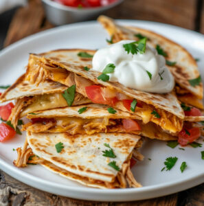 shreddedchickenquesadilla